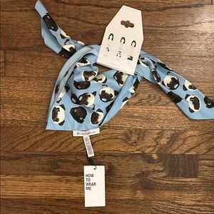 BCBG Blue Pug Scarf Accessory